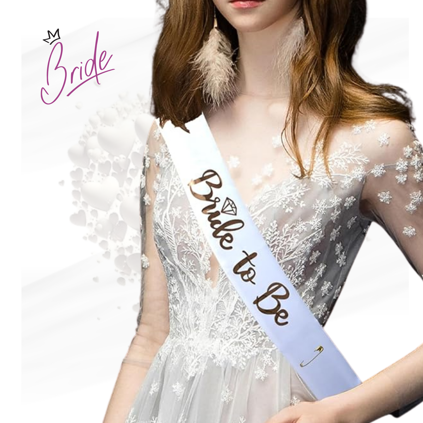 Bride - Cinta de Novia - Bride to be en color dorado