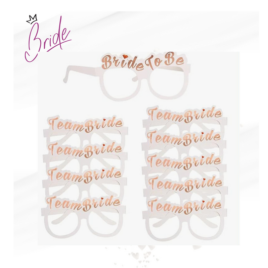 Hermosas Gafas de Carton para la Novia y sus Amigas ( 10 piezas)