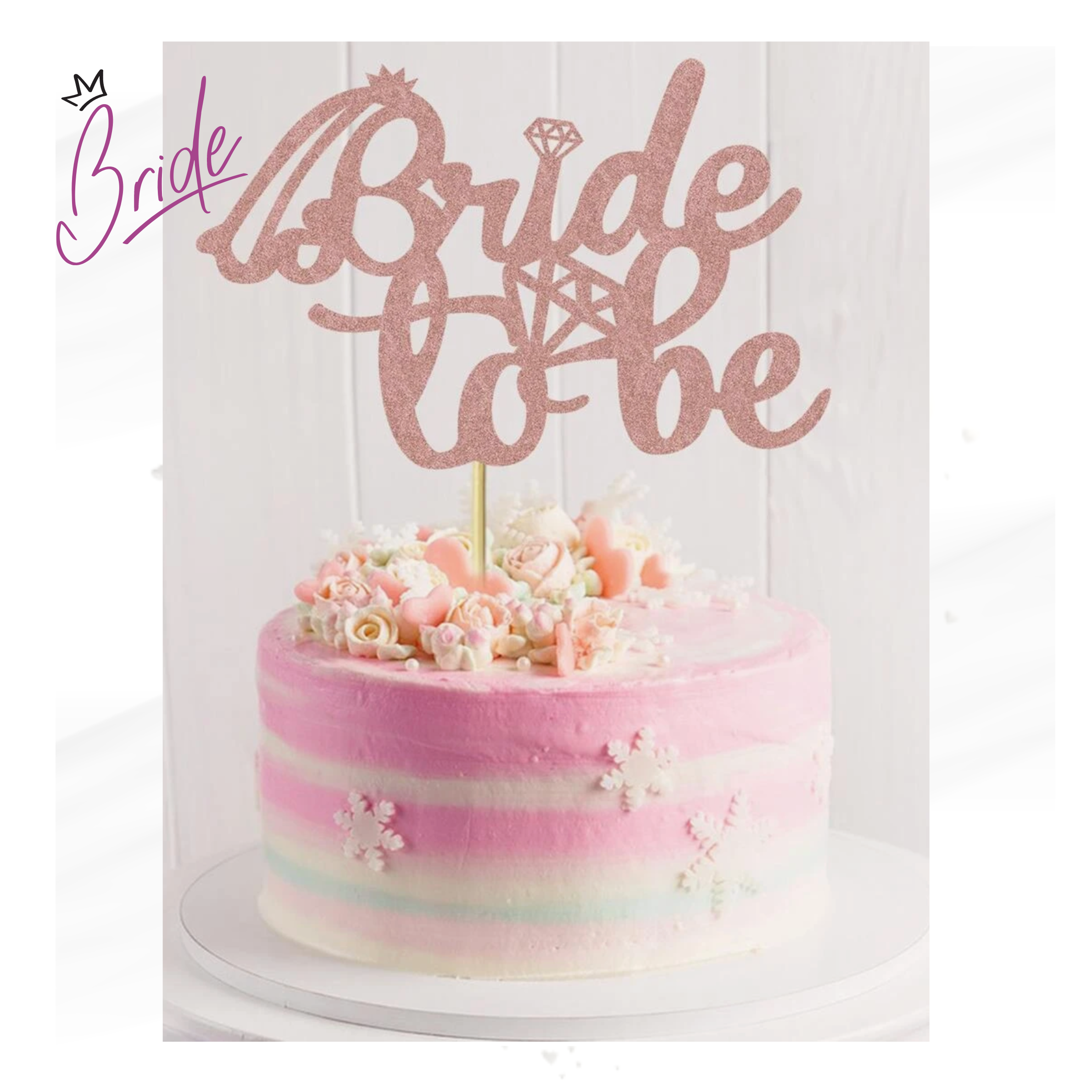 Bride - Adorno para el Bizcocho - Bride to be...