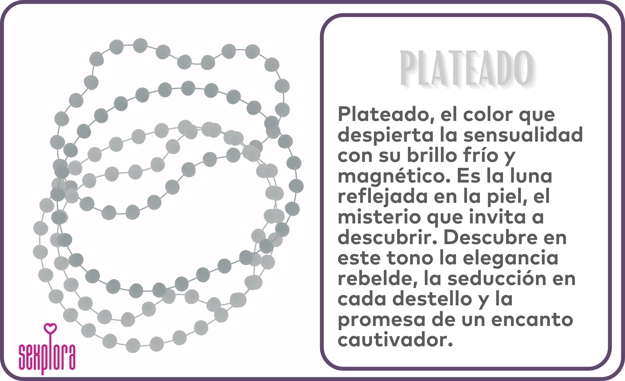 Collares para la Novia - PLATEADO ($25) - Fiestas by Nana, LLC
