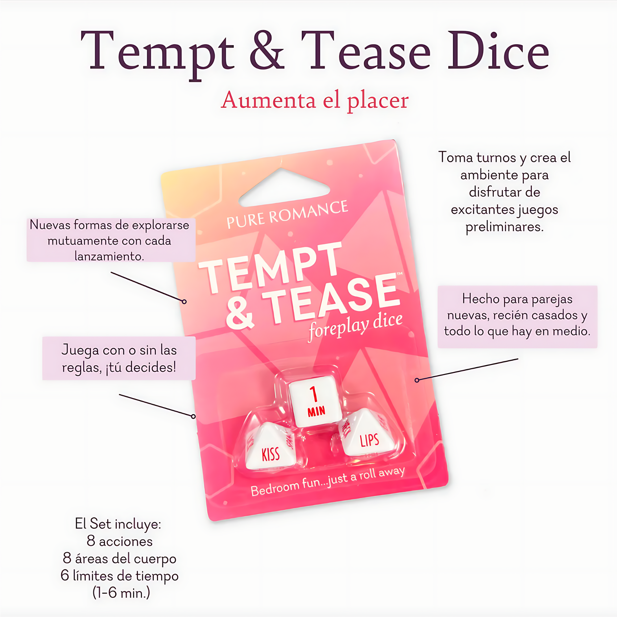 Tempt & Tease Dice - Fiestas by Nana, LLC