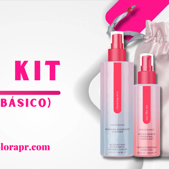 NanaCombo Toy Kit: Lubricante, spray limpiador y bolsa discreta para cuidar, limpiar y almacenar tus juguetes de forma segura y cómoda.